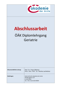 Abschlussarbeit - Österreichische Akademie der Ärzte