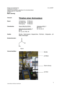Titration einer Aminosäure