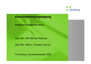 Konzernrechnungslegung - Dr. Kleeberg & Partner GmbH