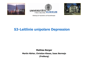 S3-Leitlinie unipolare Depression