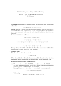 MafI I: Logik & Diskrete Mathematik