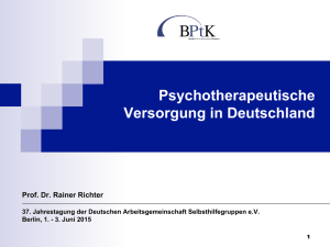 Psychotherapeutische Versorgung in Deutschland