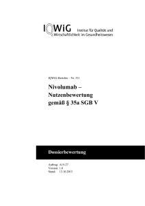 A15-27 - Nivolumab - Nutzenbewertung gemäß § 35a SGB V