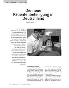 Die neue Patientenbeteiligung in Deutschland