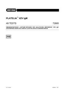 PLATELIA VZV IgM 48 TESTS 72685 - Bio-Rad
