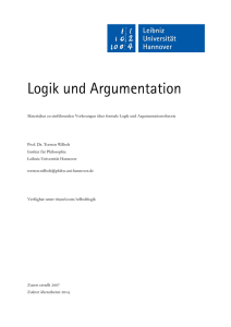 Logik und Argumentation - Institut für Philosophie