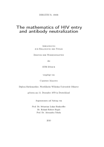 The mathematics of HIV entry and antibody neutralization