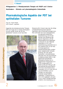 Pharmakologische Aspekte der PDT bei epithelialen - gd