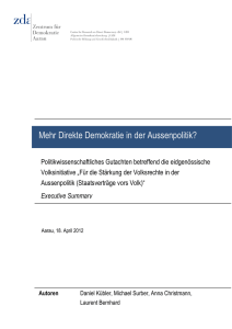 Executive Summary - Zentrum für Demokratie Aarau