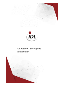 IDL.XLSLINK - Einstiegshilfe