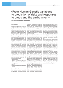 From Human Genetic variations to prediction of risks and responses
