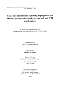 Genes and mechanisms regulating - ETH E-Collection