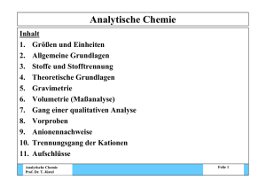 Skript: Analytische Chemie