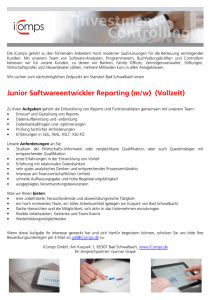 Junior Softwareentwickler Reporting (m/w) (Vollzeit)