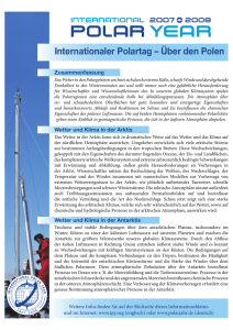 Internationaler Polartag – Über den Polen