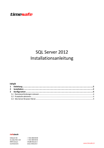 SQL Server 2012 Installationsanleitung