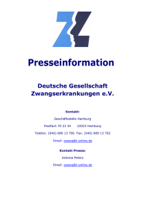 Pressemappe der Deutschen Gesellschaft für Zwangserkrankungen