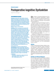 Postoperative kognitive Dysfunktion