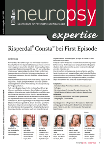 Risperdal® Consta™ bei First Episode