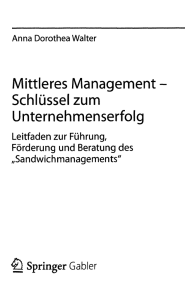 Anna Dorothea Walter Mittleres Management - Schlüssel zum