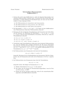 Intermediate Microeconomics Aufgabenblatt 2