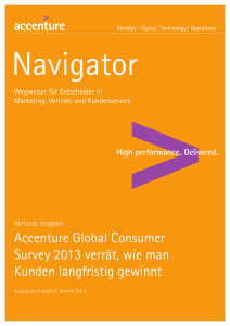 Accenture Global Consumer Survey 2013 verrät, wie man Kunden