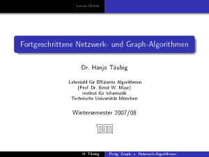 Fortgeschrittene Netzwerk- und Graph-Algorithmen