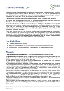 Therapie-Empfehlungen Clostridium difficile - MRE