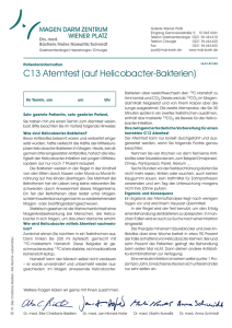 C13 Atemtest (auf Helicobacter