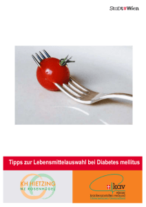 Tipps zur Lebensmittelauswahl bei Diabetes mellitus
