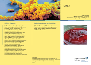 Merkblatt für MRSA-besiedelte Patienten sowie deren Angehörige