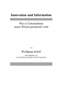 Scholl (2004). Innovation und Information. Wie in Unternehmen