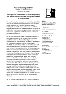 Pressemitteilung der DGBS Dresden, 12. September 2012 Anzahl