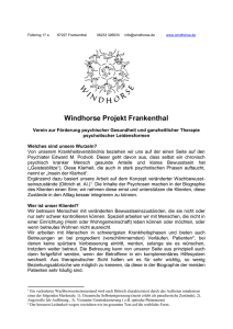 Windhorse Projekt Frankenthal - Hilfen für psychisch kranke