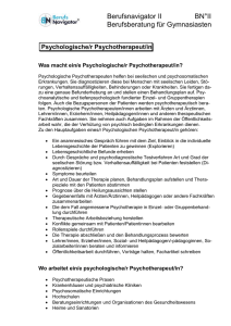 Psychologischer Psychotherapeut/in