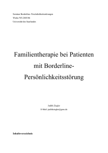 Familientherapie bei Patienten mit Borderline