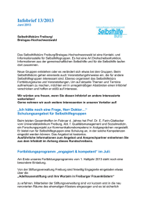 Infobrief 13/2013 - Selbsthilfebüro Freiburg / Breisgau