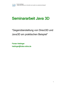 Dokumentation Gegenüberstellung vom Direct3D und Java3D