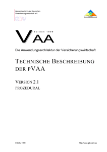 Technische Beschreibung der pVAA - GDV