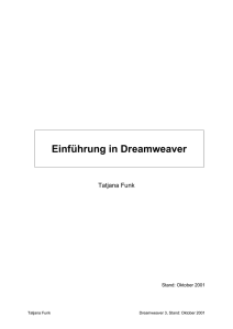 Einführung im Dreamweaver