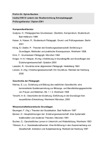 Geschichte der Pädagogik - Pädagogische Hochschule Freiburg