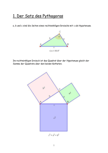 1. Der Satz des Pythagoras