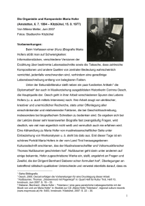 Die Komponistin Maria Hofer – Kurzbiografie