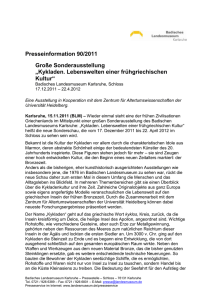 Presseinformation 90/2011 - Badisches Landesmuseum Karlsruhe