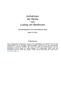 Bearbeitungen von Werken Beethovens - Beethoven-Haus