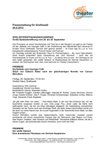 Pressemeldung für Greifswald 26.9.2012