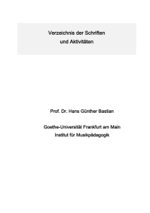 - Prof. Dr. Hans Günther Bastian