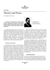 Theorie und Praxis - Universität Potsdam