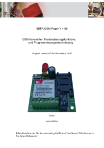 Fjärrstyrning med SEFA GSM Pager V 4