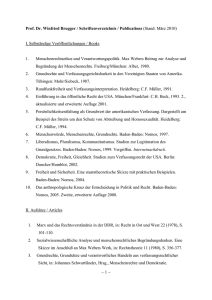 Prof. Dr. Winfried Brugger / Schriftenverzeichnis